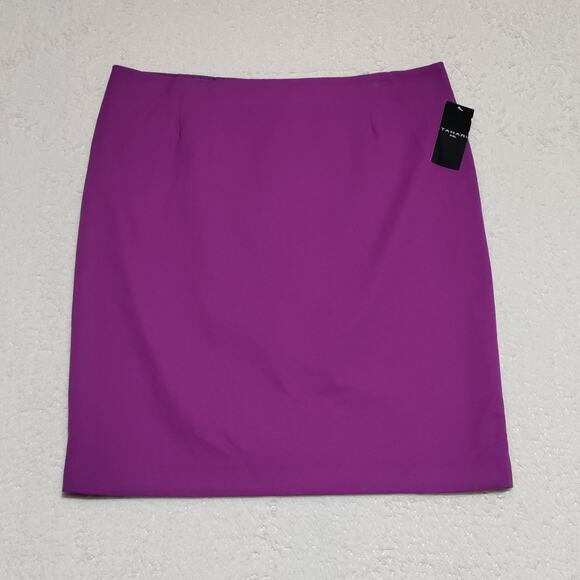 TAHARI ASL Skirt Women's Size 16 Straight Knee Length Career Amethyst Purple NEW - Picture 2 of 15